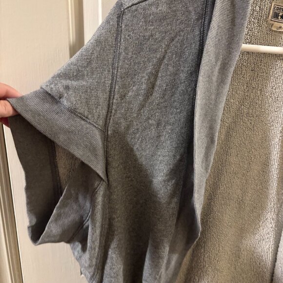 Converse One Star Women's Open Front Short Sleeve Gray Cardigan ~ Medium - Picture 3 of 4